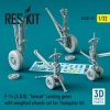 RESKIT RSU32-0087 F-14 (A,B,D) TOMCAT LANDING GEARS WITH WEIGHTED WHEELS SET FOR TRUMPETER KIT (3D PRINTED) 1/32